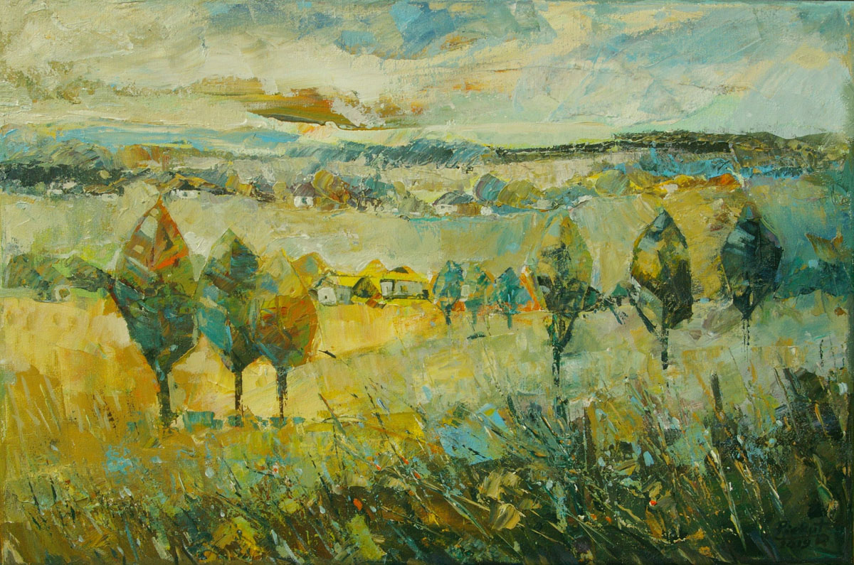 Dariusz Piekut: Roztoczańska Bajka 108 | akryl, płótno, 40 x 60 cm | 2019