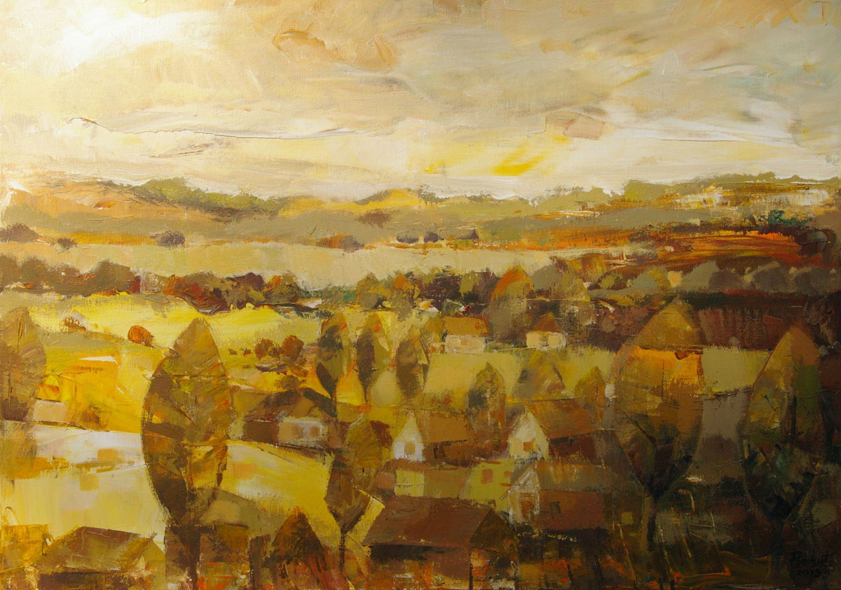 Dariusz Piekut: Roztoczańska Bajka 109 | akryl, płótno, 50 x 70 cm | 2019