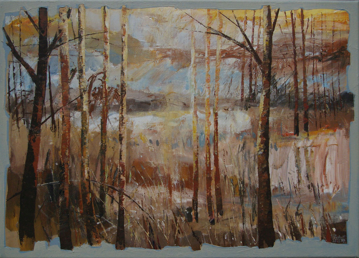 Dariusz Piekut: Roztoczańska impresja V | akryl, płotno, 50 x 70 cm | 2019