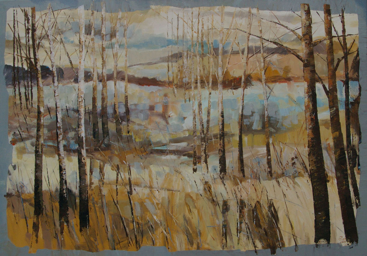 Dariusz Piekut: Roztoczańska impresja VI | akryl, płótno, 70 x 100 cm | 2019