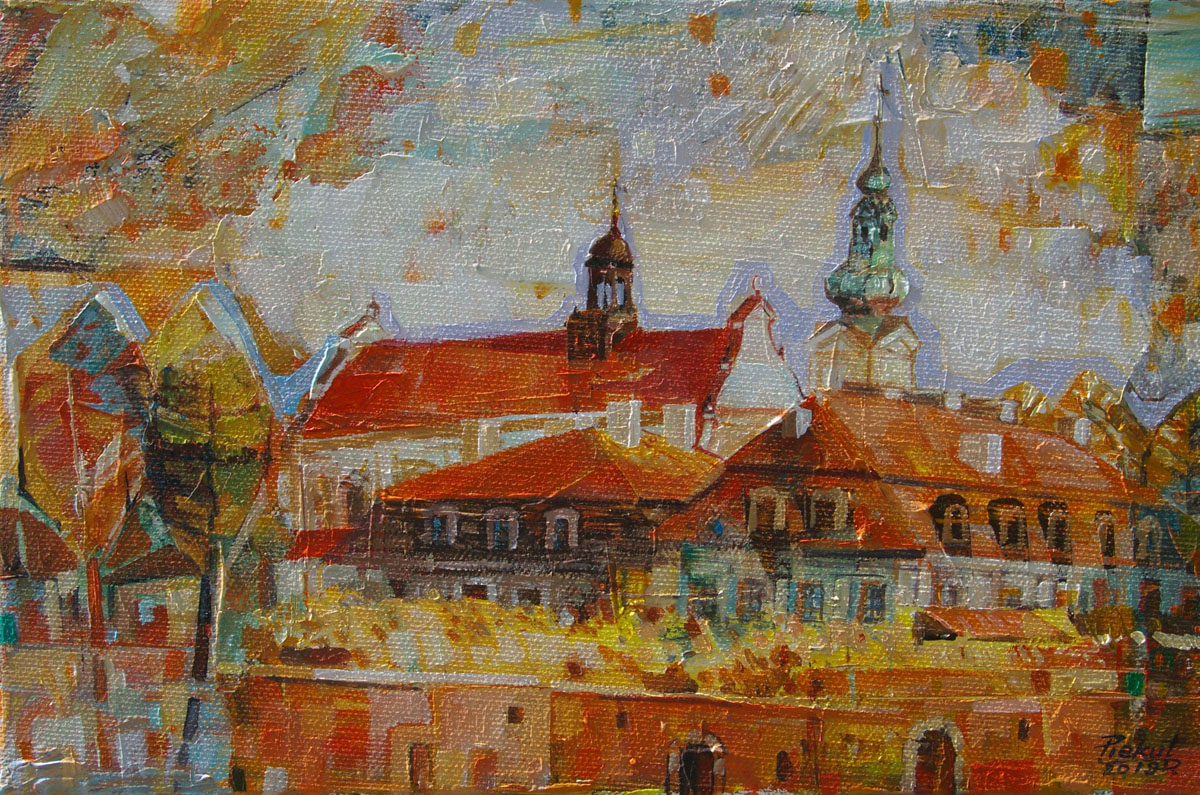 Dariusz Piekut: Zamojska Bajka 121 | akryl, płótno, 20 x 30 cm | 2019