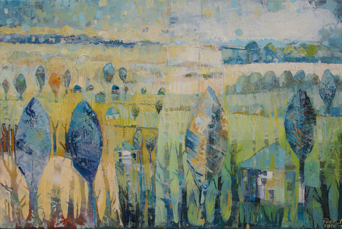 Dariusz Piekut: Roztoczańska Bajka 95 | akryl, ptno 40x60 cm | 2019