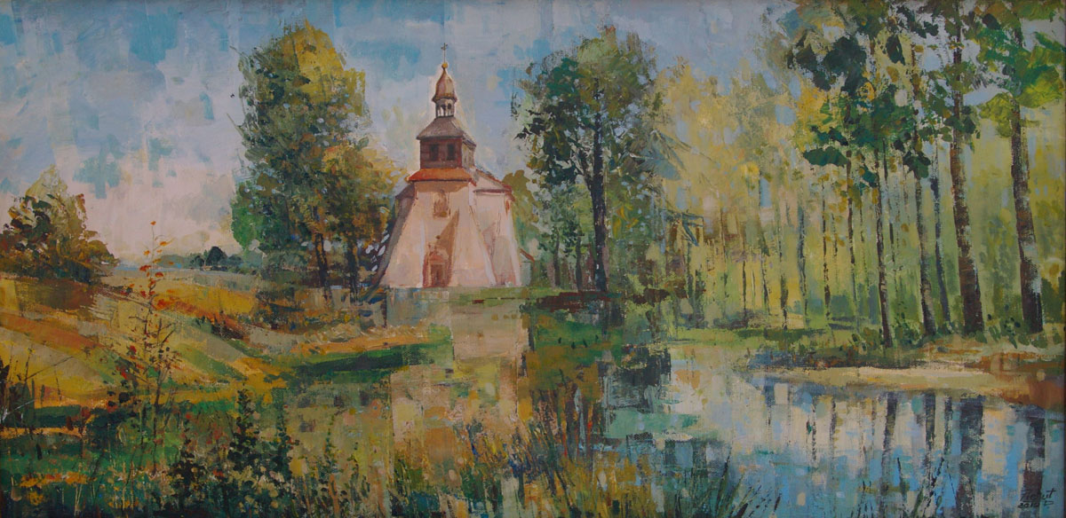 Dariusz Piekut: Skierbieszowska opowieść I | akryl, płótno, 40X80 cm | 2019
