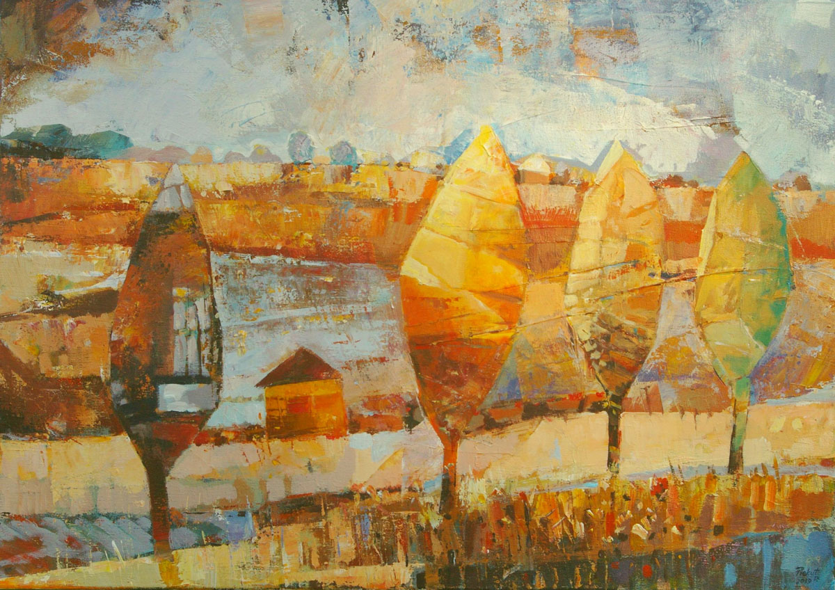 Dariusz Piekut: Roztoczanska Bajka 119 | akryl, płótno, 50 x 70 cm | 2019