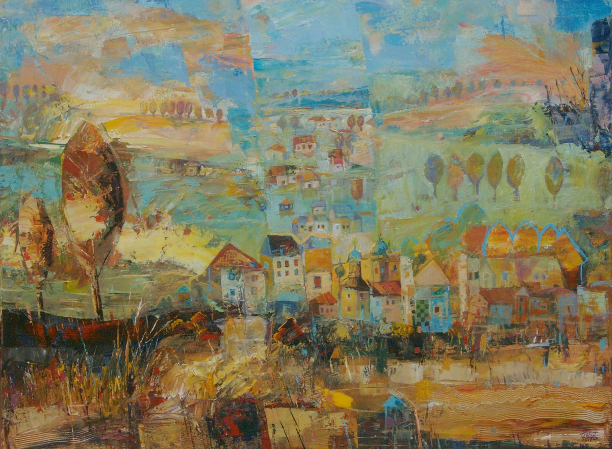 Dariusz Piekut: Roztoczańska Bajka 23 | akryl, płótno, 60x80 cm | 2017
