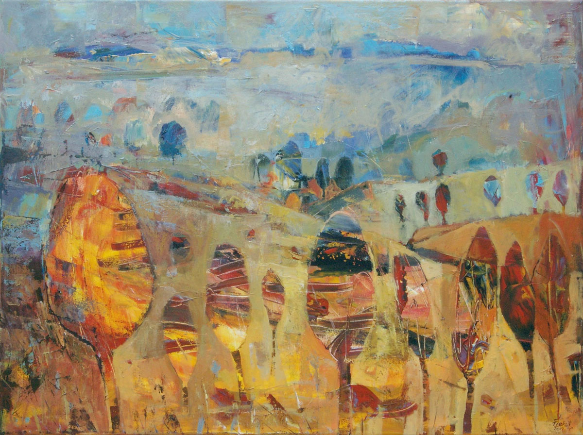 Dariusz Piekut: Roztoczańska Bajka 24 | akryl, płótno, 60x80 cm | 2017