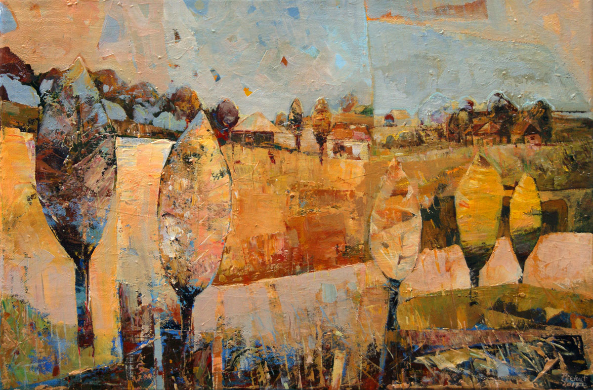 Dariusz Piekut: Roztoczańska Bajka 40 | akryl, płótno, 40x60 cm | 2017