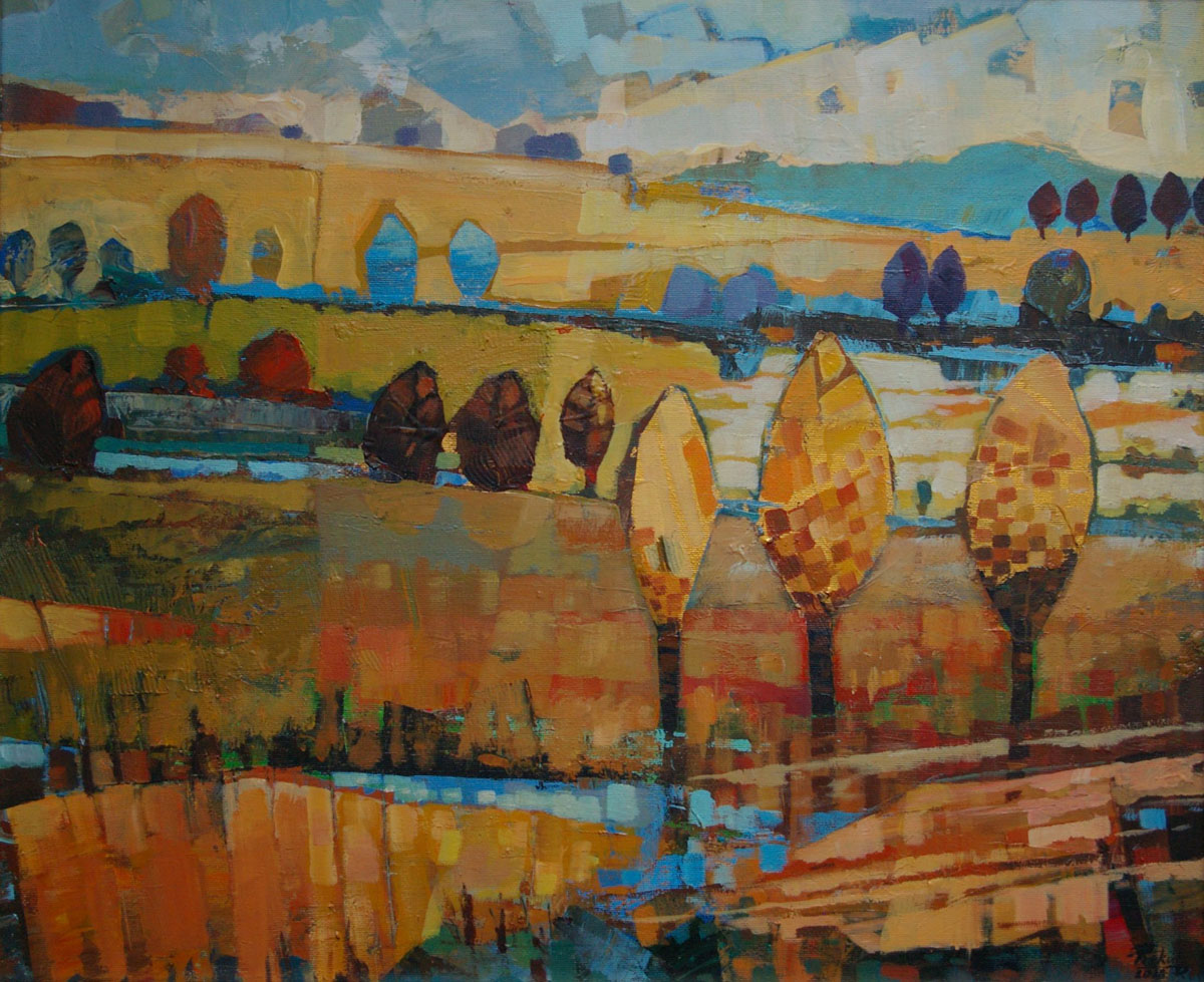 Dariusz Piekut: Roztoczańska Bajka 76 | akryl, płótno, 50 x 60 cm | 2018
