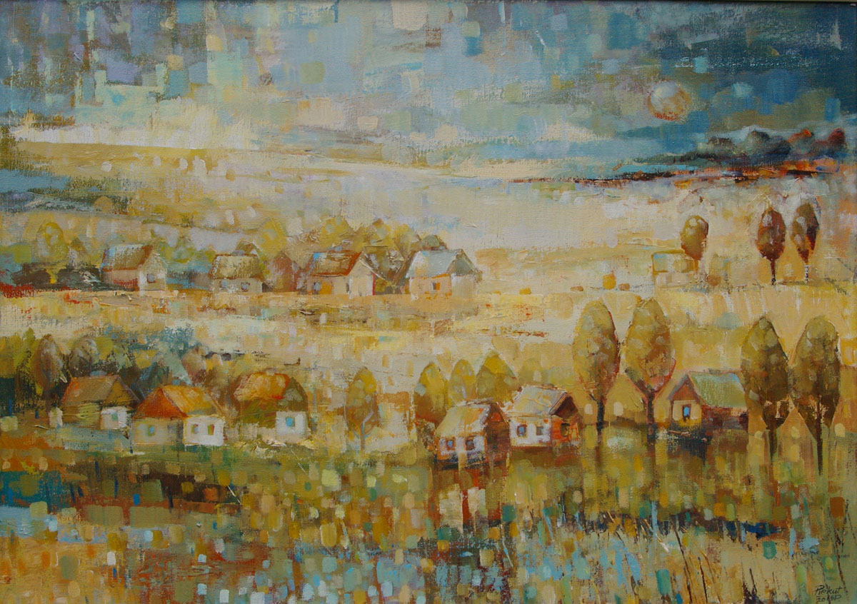 Dariusz Piekut: Roztoczańska Bajka 102 | akryl, płotno, 50 x 70 cm. | 2019