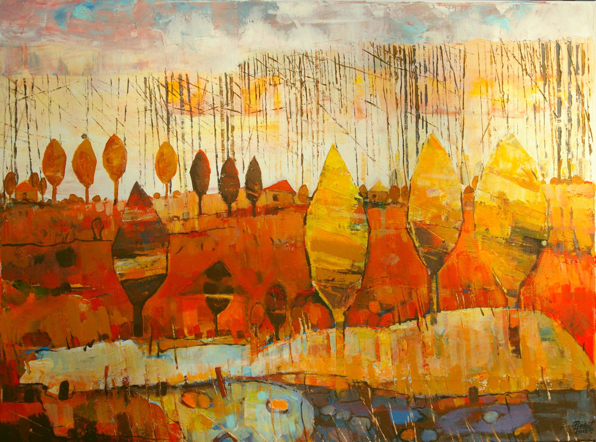 Dariusz Piekut: Roztoczańska Bajka 117 | akryl, płótno, 60 x 80 cm | 2019
