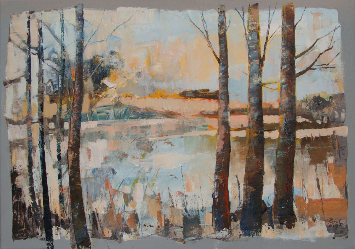 Dariusz Piekut: Roztoczańska impresja III | akryl, płótno, 50x70 cm | 2019
