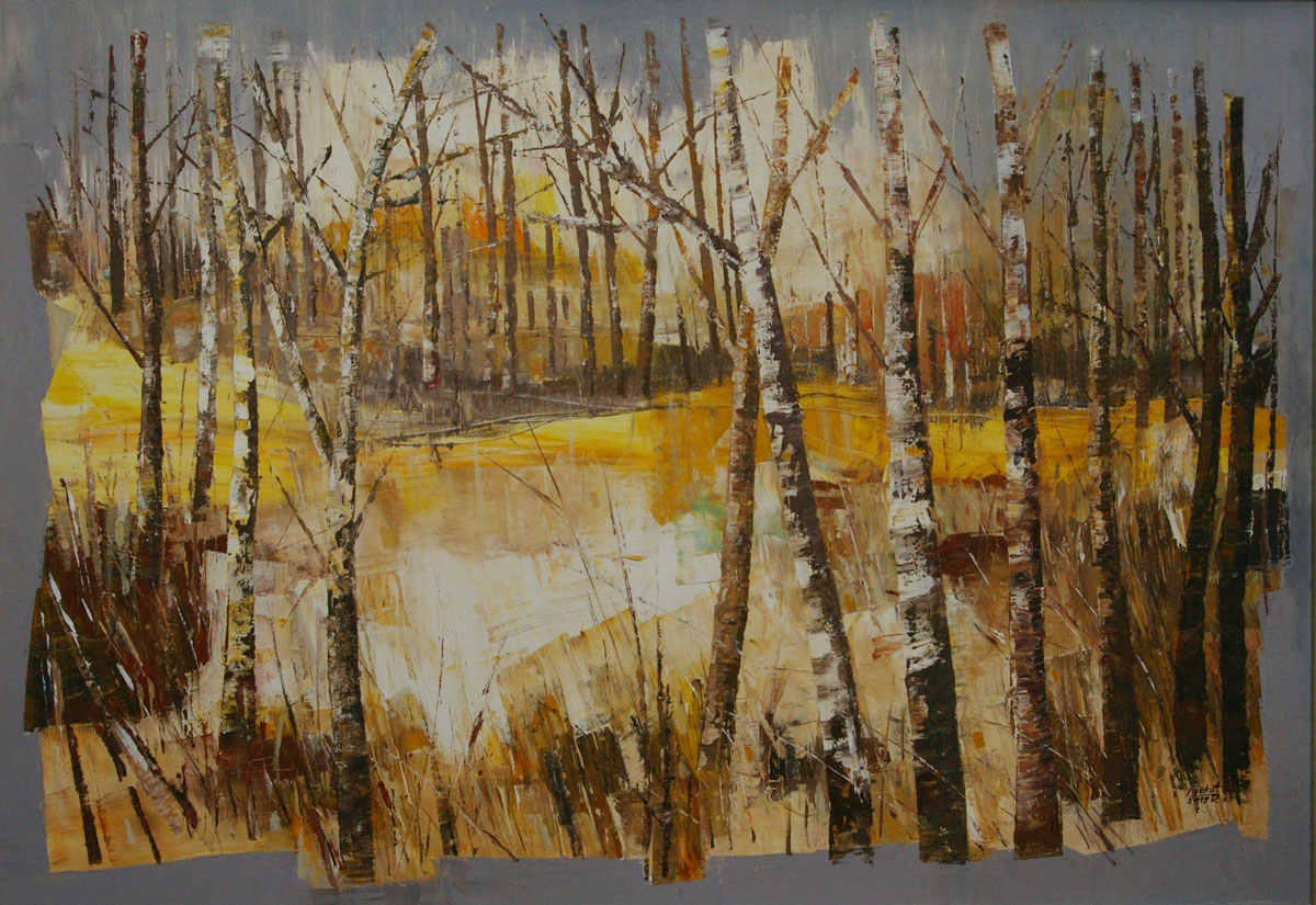 Dariusz Piekut: Roztoczańska impresja VII | akryl, płótno, 70 x100 cm | 2019