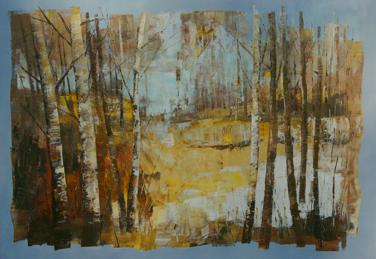 Dariusz Piekut: Roztoczańska impresja VIII | akryl, płótno, 70 x 100 cm | 2019