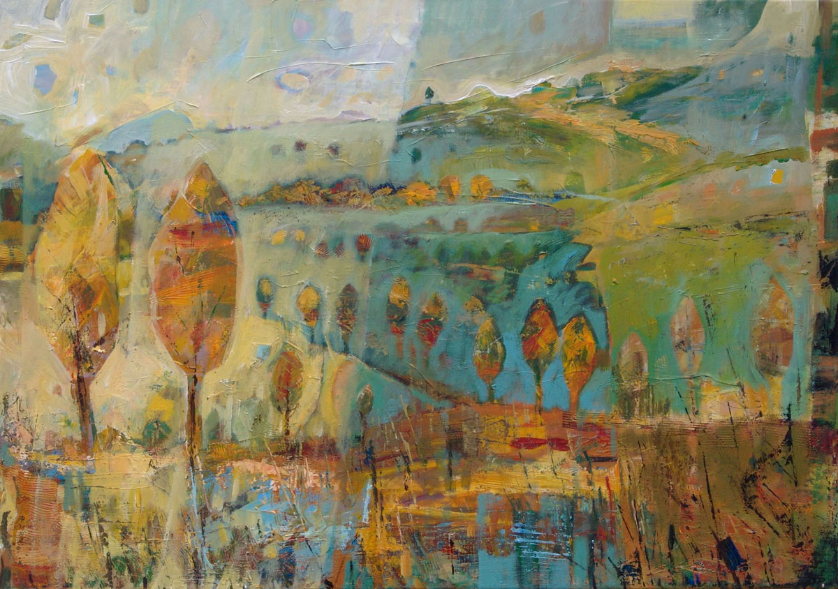 Dariusz Piekut: Roztoczańska, Bajka 22 | akryl, płótno, 59, 5 x84 cm | 2017
