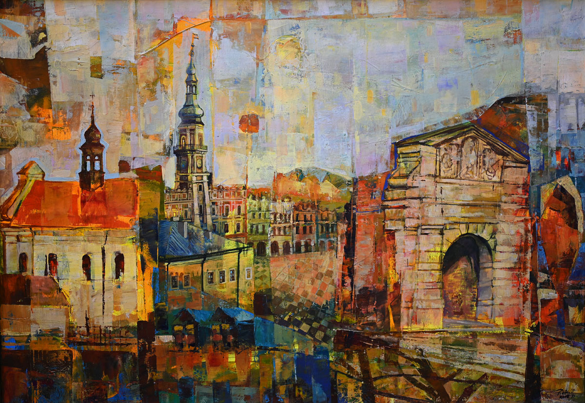 Dariusz Piekut: Zamojska Bajka 98 | akryl, płótno, 70 x 100cm | 2018