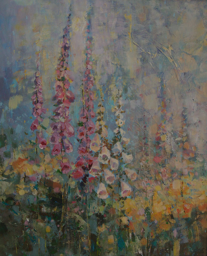 Dariusz Piekut: Dzwonki | akryl, płyta, 55x45 cm | 2019